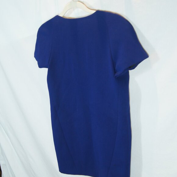 Judith & Charles Women’s Blue V-Neck Short Sleeve Sheath Dress Size Small - Picture 6 of 6